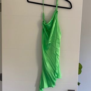 Scoop neck silk dress